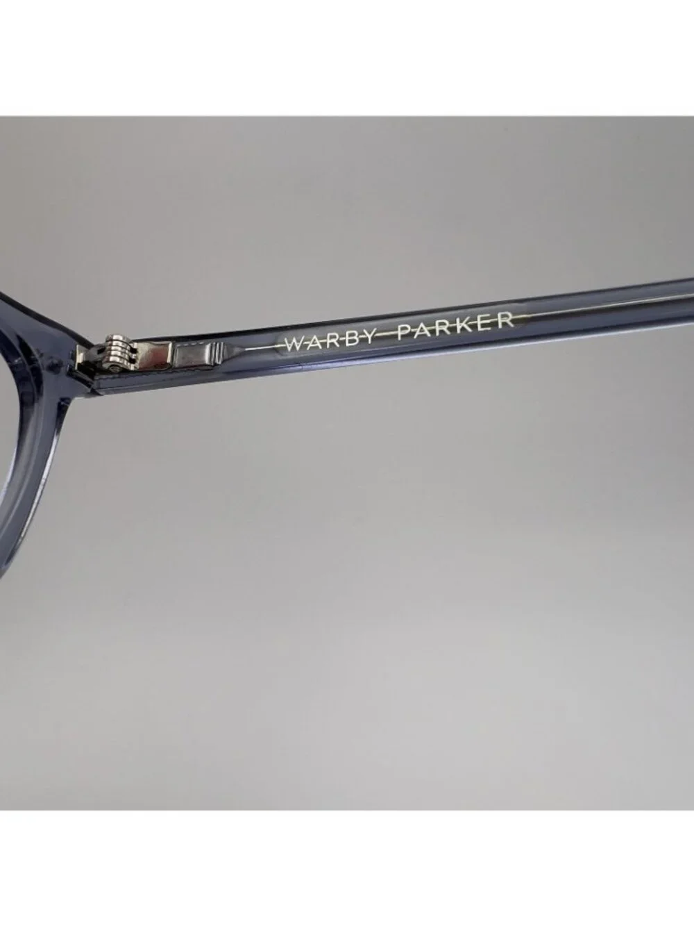 Warby Parker Weathers M 318 Eyeglass Frame Wayfarer Clear Blue Crystal 52-16-145